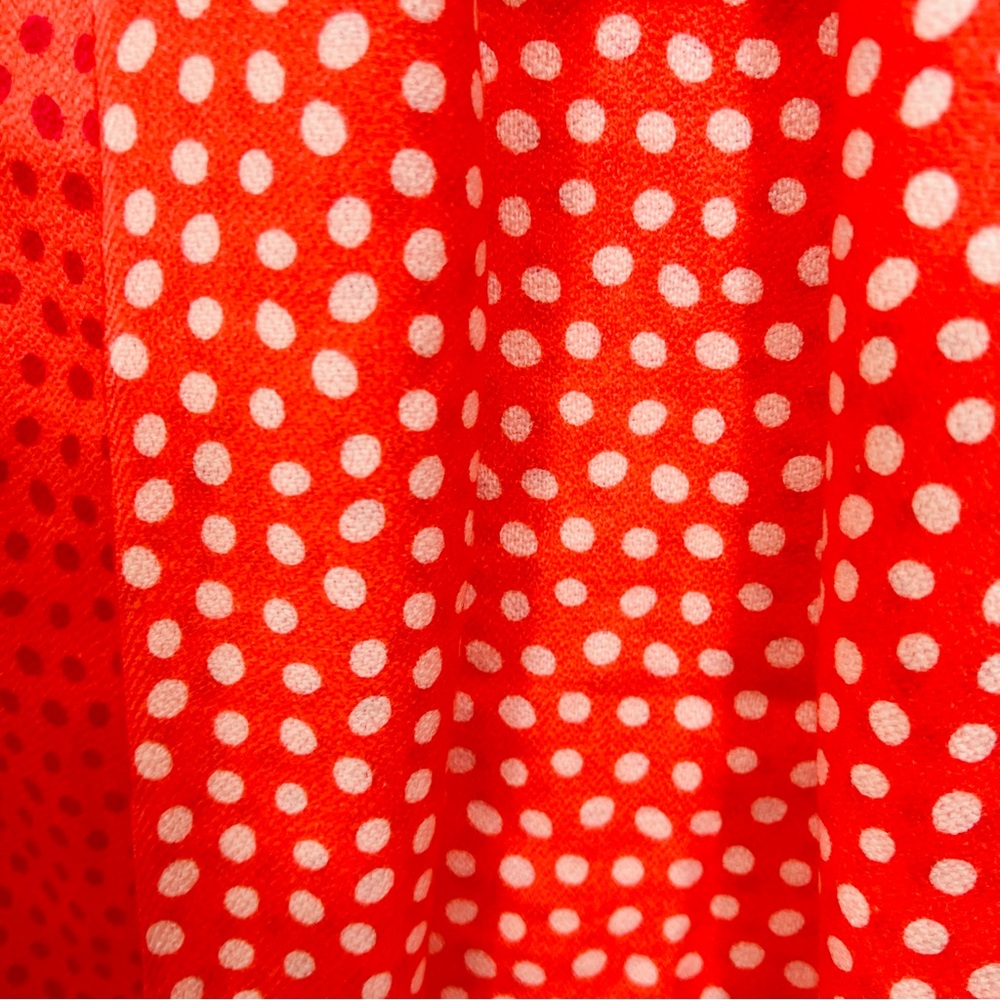 NWOT!! Vera Bradley Coral Meadow Reversible Polka Dots Print Scarf - Picture 5 of 7